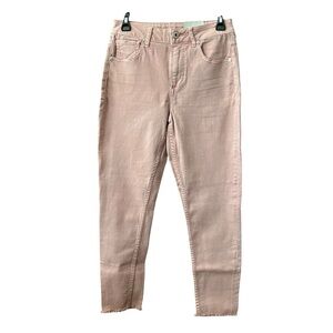NWT Maurices Jeans Women's Size 3/4 Pink Mauve Ash High Rise Crop Frayed Hem